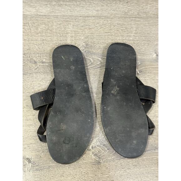 Allsaints Black Leather Toe Sandals Mens Shoes Size EU44 10.5 main image 3